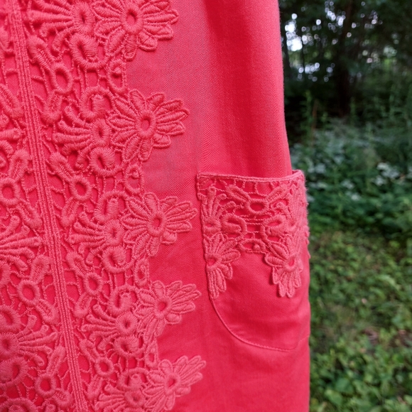 Crochet Detail Midi Dress by Le Chateau - Picture 5 of 6